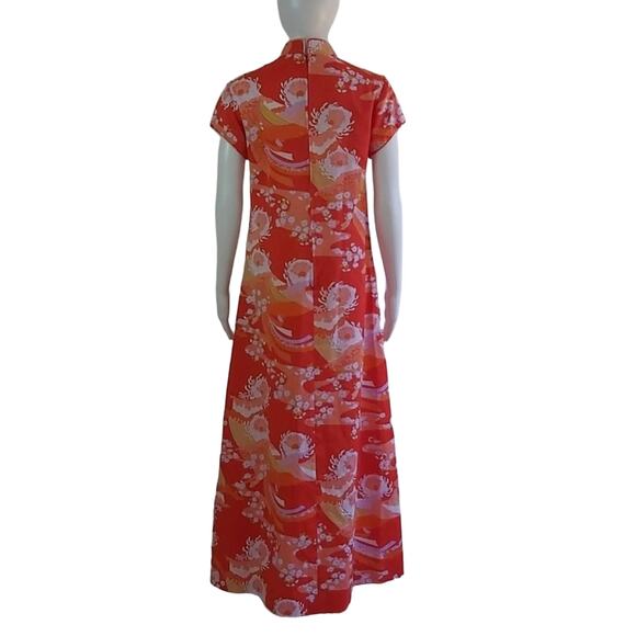 Vintage Kimo's Polynesian Shop Floral Hawaiian Dress Size 10 - Picture 3 of 8